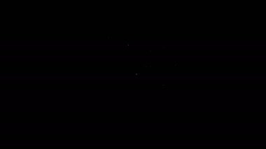 Beyaz Saray 'ın simgesi siyah arka planda izole edildi. Sigorta konsepti. Güvenlik, güvenlik, koruma, konsept koruma. 4K Video hareketli grafik canlandırması