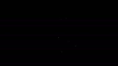 Siyah zemin üzerinde saat simgesi olan beyaz çizgi sınav kağıdı. Sınav kağıdı, sınav ya da araştırma konsepti. Sınav ya da sınav. 4K Video hareketli grafik canlandırması