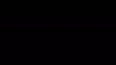 Beyaz çizgi Gözlük simgesi siyah arkaplanda izole edildi. Gözlük çerçevesi sembolü. 4K Video hareketli grafik canlandırması