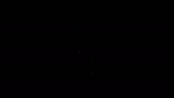 White line House icon isolated on black background. Home symbol. 4K Video motion graphic animation — Stock Footage White line House icon isolated on black background. Home symbol. 4K Video motion graphic animation Video Clip