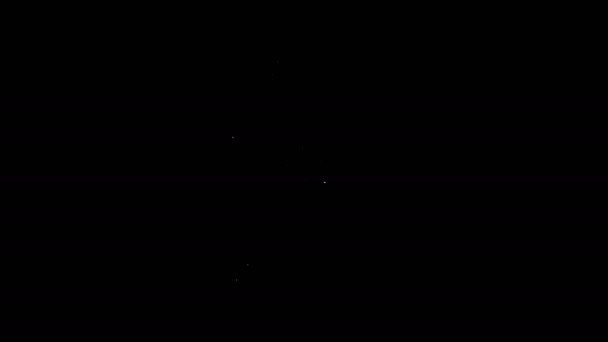 White line House icon isolated on black background. Home symbol. 4K Video motion graphic animation — Stock Footage White line House icon isolated on black background. Home symbol. 4K Video motion graphic animation Stock Video