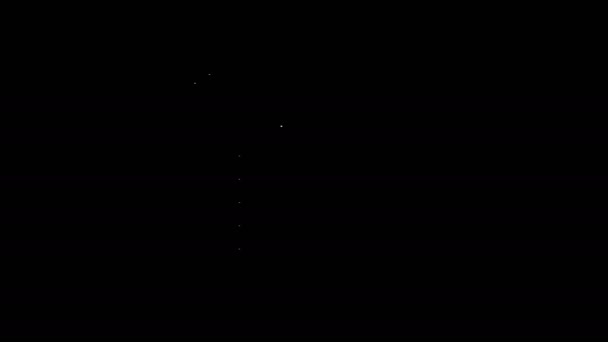 Línea blanca Icono de garaje aislado sobre fondo negro. Animación gráfica de vídeo 4K — Vídeos de Stock