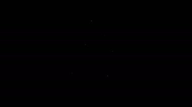 Siyah arka planda izole edilmiş iskambil kağıtlarının olduğu beyaz çizgi. Kumarhane kumarı. 4K Video hareketli grafik canlandırması