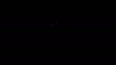 Beyaz Çizgili El, siyah arka planda izole edilmiş kumarhane fişleri simgesini tutuyor. Kumarhane kumarı. 4K Video hareketli grafik canlandırması