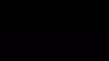 Siyah zemin üzerinde elmas sembolü simgesi olan beyaz çizgi. Kumarhane kumarı. 4K Video hareketli grafik canlandırması