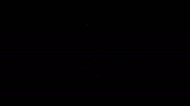 Siyah zemin üzerinde yaprak simgesi olan beyaz çizgi lambası. Çevre enerjisi kavramı. Alternatif enerji kavramı. 4K Video hareketli grafik canlandırması