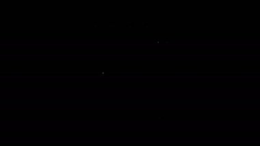 Siyah arka planda takvim simgesi olan beyaz çizgi Aziz Patrick Günü. Tarih 17 Mart. 4K Video hareketli grafik canlandırması