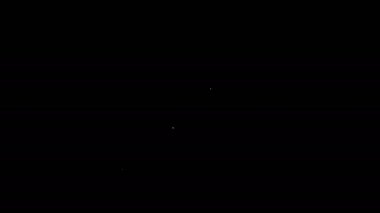 Beyaz çizgi çubuk simgesi siyah arkaplanda izole edildi. Aziz Patrick gününüz kutlu olsun. 4K Video hareketli grafik canlandırması