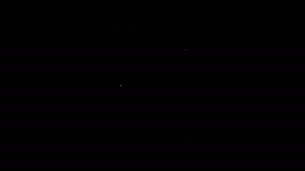 黒の背景に隔離されたカレンダーアイコンとホワイトライン聖パトリックの日。3月17日。4Kビデオモーショングラフィックアニメーション — ストック動画