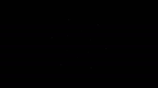 검은 색 선 블랙홀 아이콘은 검은 배경에서 분리되었습니다. 우주 구멍. 콜 라자르. 4K 비디오 모션 그래픽 애니메이션 — 비디오