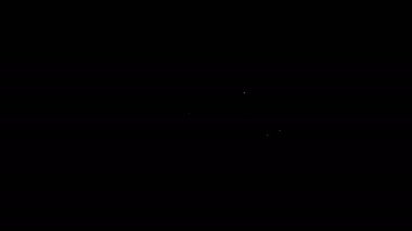 Siyah arka planda fındık ikonlu beyaz çizgi Nougat. 4K Video hareketli grafik canlandırması