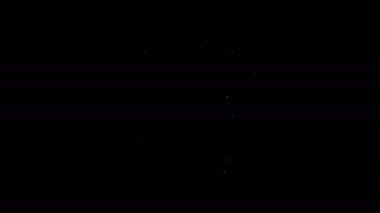 Beyaz çizgili Noel süveteri ve siyah arka planda izole edilmiş tatil süslemeleri. Örgü kazak. 4K Video hareketli grafik canlandırması