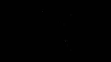 Beyaz çizgi Noel kitabı kapağı ya da broşür şablonu simgesi siyah arka planda izole edilmiş. Mutlu Noeller ve mutlu yıllar. 4K Video hareketli grafik canlandırması