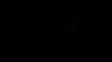 Siyah arkaplanda beyaz çizgi takvim simgesi izole edildi. Olay hatırlatma sembolü. Mutlu Noeller ve mutlu yıllar. 4K Video hareketli grafik canlandırması