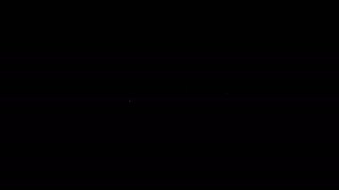 Beyaz çizgi Banjo simgesi siyah arkaplanda izole edildi. Müzik aleti. 4K Video hareketli grafik canlandırması