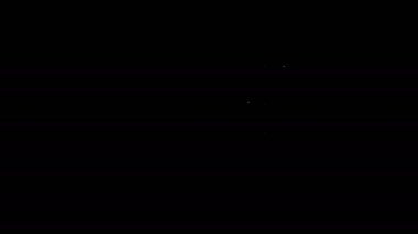 Beyaz çizgi Grand piyano ikonu siyah arkaplanda izole edildi. Müzik aleti. 4K Video hareketli grafik canlandırması