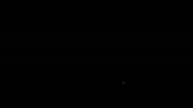 Siyah zemin üzerinde anten simgesi olan beyaz çizgi Radyo. 4K Video hareketli grafik canlandırması