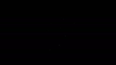 Beyaz çizgi Para Çantası simgesi siyah arkaplanda izole edildi. Dolar ya da USD sembolü. Nakit bankacılık tabelası. 4K Video hareketli grafik canlandırması