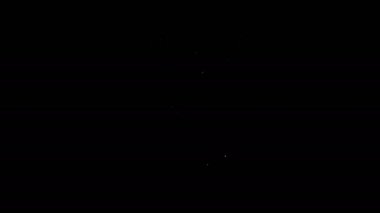 Fotoğraf çeken beyaz çizgi uzaktan kumandalı hava aracı ya da siyah arkaplanda izole edilmiş video kayıt simgesi. 4K Video hareketli grafik canlandırması