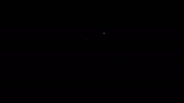 Beyaz çizgi yazdırılmış PCB simgesi siyah arkaplanda izole edildi. 4K Video hareketli grafik canlandırması