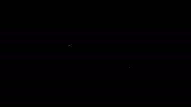 Beyaz çizgi Bebek Elleri simgesi siyah arkaplanda izole edildi. 4K Video hareketli grafik canlandırması