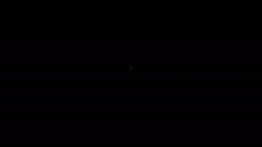 Beyaz çizgi Bebek emici bebek bezi ikonu siyah arka planda izole edildi. 4K Video hareketli grafik canlandırması