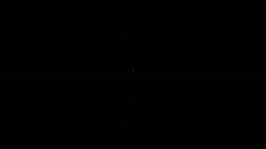 Siyah arka planda uzaktan kumandalı beyaz çizgi araba anahtarı. Araba anahtarı ve alarm sistemi. 4K Video hareketli grafik canlandırması