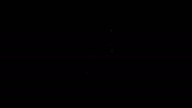 Siyah arka planda köpek ve kedi ikonu için beyaz çizgi saç fırçası. Hayvan kürkü için fırça. Hayvan aksesuarı. 4K Video hareketli grafik canlandırması