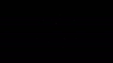 Siyah arka planda su ikonu sızıntısı olan beyaz çizgili kırık metal boru. 4K Video hareketli grafik canlandırması