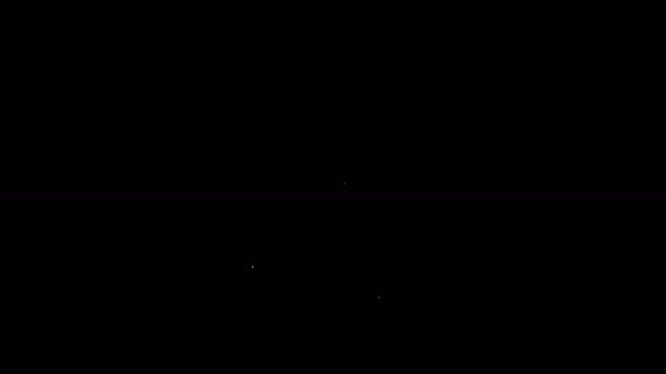 Línea blanca Gota de aceite con icono de símbolo de dólar aislado sobre fondo negro. Animación gráfica de vídeo 4K — Vídeo de stock
