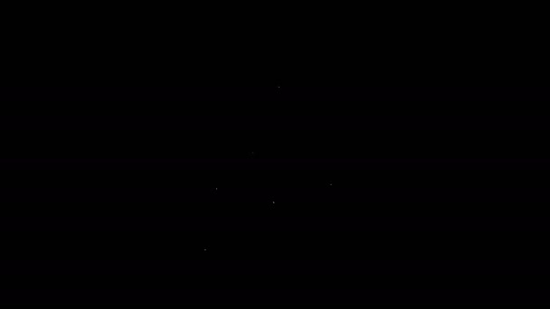 Weiße Linie Kanister für Motoröl Symbol isoliert auf schwarzem Hintergrund. Ölliter. Ölwechsel Service und Reparatur. 4K Video Motion Grafik Animation — Stockvideo