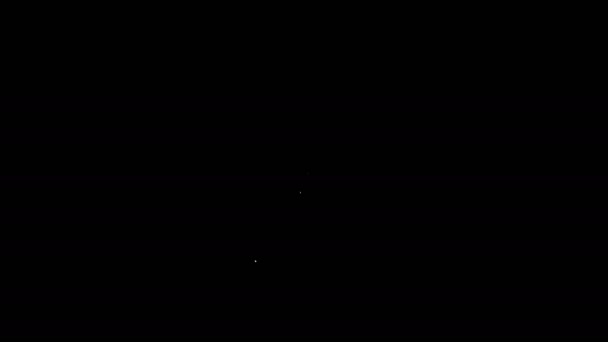 Fehér vonal Olajár emelkedés ikon elszigetelt fekete alapon. Olajipari válságkoncepció. 4K Videó mozgás grafikus animáció — Stock videók