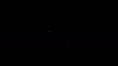 Kesme tahtası simgesi üzerindeki beyaz çizgi Khinkali siyah arkaplanda izole edildi. Geleneksel Gürcü hamur tatlısı. 4K Video hareketli grafik canlandırması