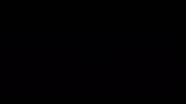 Beyaz çizgi tornavida simgesi siyah arkaplanda izole edildi. Servis aracı sembolü. 4K Video hareketli grafik canlandırması