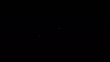 Siyah arka planda beyaz çizgi aynası ikonu var. 4K Video hareketli grafik canlandırması