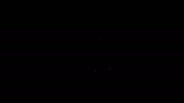 Beyaz çizgi araba servis simgesi siyah arkaplanda izole edildi. Otomobil tamircisi. Tamirci oto tamircisi. Bakım tabelası. 4K Video hareketli grafik canlandırması