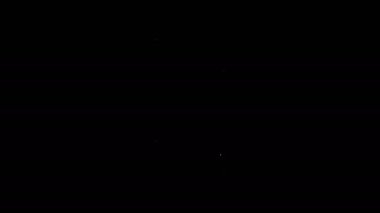 Beyaz çizgi Chassis araba simgesi siyah arkaplanda izole edildi. 4K Video hareketli grafik canlandırması