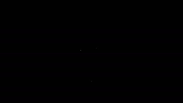 Linea bianca Icona servizio auto isolata su sfondo nero. Servizio meccanico automatico. Servizio di riparazione meccanico automatico. Segnale di manutenzione. Animazione grafica 4K Video motion — Video Stock