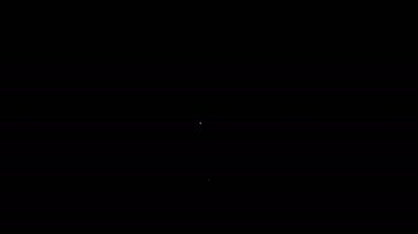 Beyaz çizgi, siyah arkaplanda izole edilmiş konuşma balonu simgesindeki gibi. Karşıt Bildirim Simgesi. Insta 'yı takip et. 4K Video hareketli grafik canlandırması