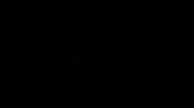 Siyah arkaplanda para simgesi olan beyaz çizgi mıknatısı. Yatırım çekme kavramı. Büyük işletmelerin kazanç kaynağı ve başarısı. 4K Video hareketli grafik canlandırması