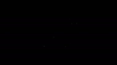 Siyah arkaplanda dolar sembolü olan beyaz çizgi hedefi. Yatırım hedef simgesi. Başarılı iş konsepti. Nakit ya da para. 4K Video hareketli grafik canlandırması