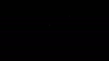 Beyaz hat telefon ahizesi ve konuşma balonu sohbet simgesi siyah arkaplanda izole edildi. Telefon işareti. 4K Video hareketli grafik canlandırması