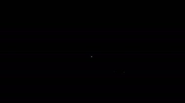 Siyah arkaplanda dolar sembolü olan beyaz çizgi hedefi. Yatırım hedef simgesi. Başarılı iş konsepti. Nakit ya da para. 4K Video hareketli grafik canlandırması