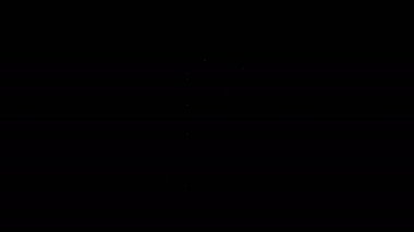 Siyah arka planda izole edilmiş beyaz çizgi çizgili Noel şekerleme çubuğu. Mutlu Noeller ve mutlu yıllar. 4K Video hareketli grafik canlandırması