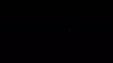 Beyaz çizgi para destesini desteler nakit para ve dolar sembolü simgesiyle siyah arka planda. Para desteleri. 4K Video hareketli grafik canlandırması