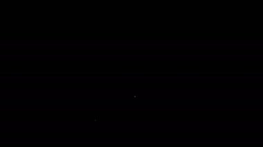 Beyaz çizgi finansal büyüme ve madeni para simgesi siyah arka planda izole edildi. Gelirleri arttırıyorum. 4K Video hareketli grafik canlandırması