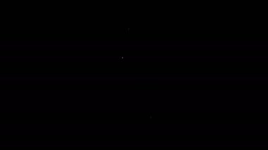 Beyaz çizgi yüzde indirimi ve siyah arkaplanda izole edilmiş cep telefonu simgesi. Satış yüzdesi - fiyat etiketi, etiket. 4K Video hareketli grafik canlandırması