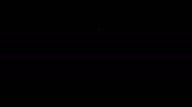 Beyaz çizgi tavuk budu simgesi siyah arka planda izole edildi. Tavuk budu. 4K Video hareketli grafik canlandırması