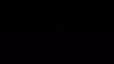 Siyah zemin üzerinde joystick simgesi olan beyaz çizgi video oyun konsolu. 4K Video hareketli grafik canlandırması
