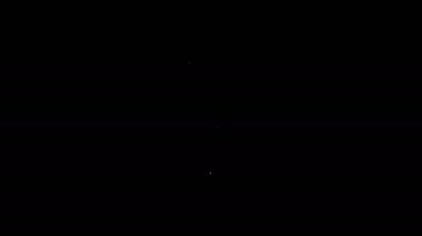 Beyaz çizgi ilk yardım çantası simgesi siyah arkaplanda izole edildi. Haçlı sağlık kutusu. Acil durumlar için tıbbi ekipman. Sağlık sigortası konsepti. 4K Video hareketli grafik canlandırması